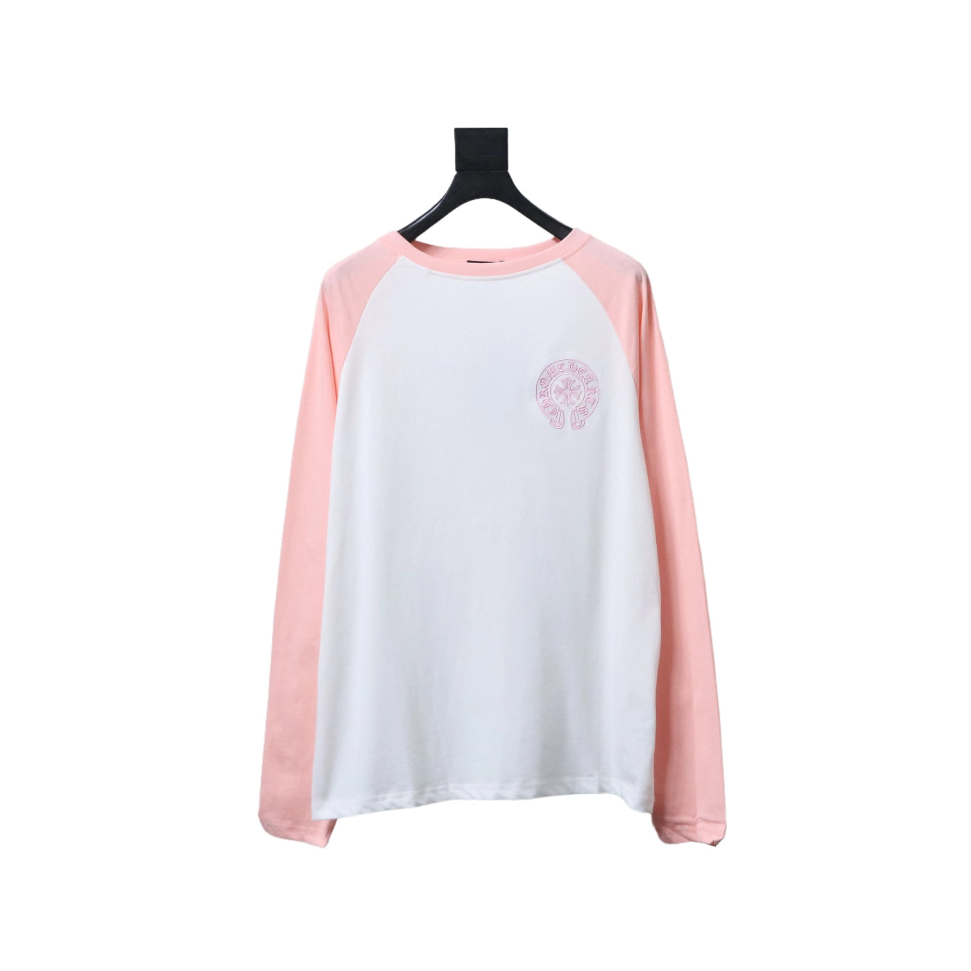 Chrome Hearts White and Pink Patchwork Pink Embroidered Horse Hooves t-shirt