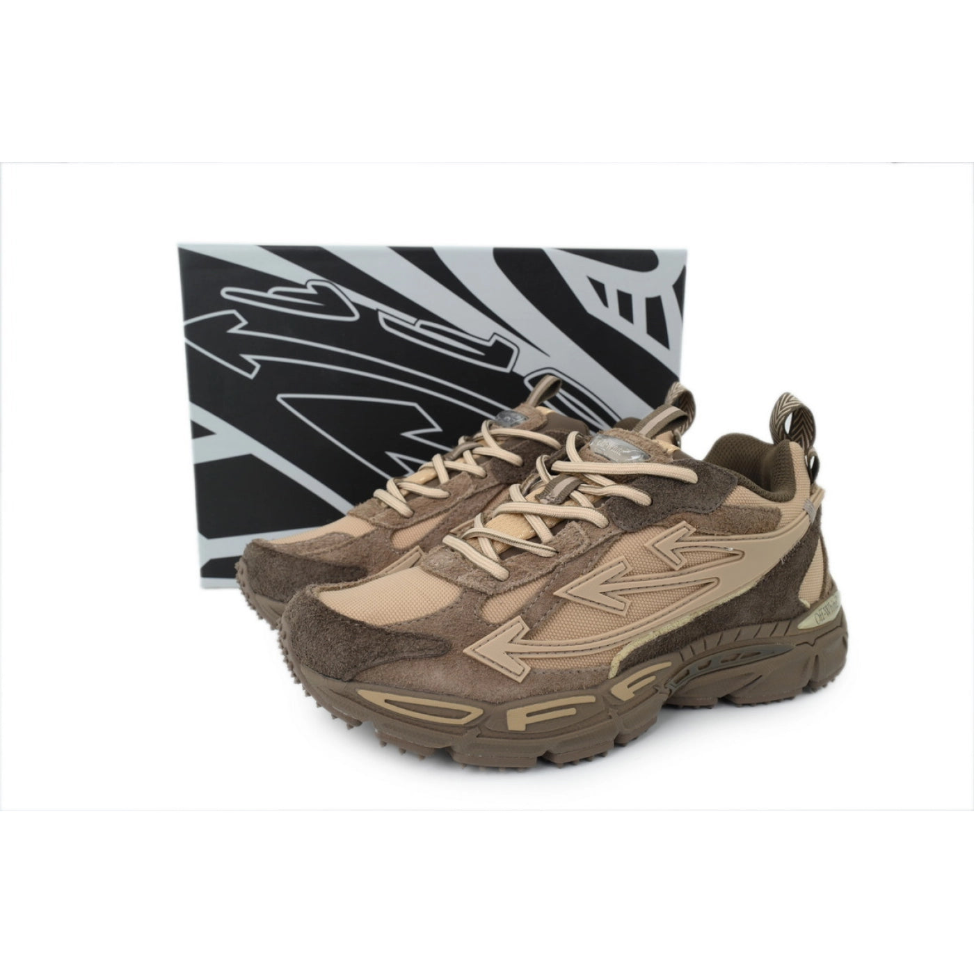 OFF-WHITE Out Of Coffee Brown sneaker