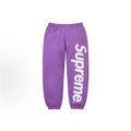 Supreme Satin Applique Sweatpant purple