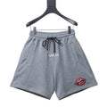 Chrome Hearts Red Tongue Patch Embroidered Shorts grey