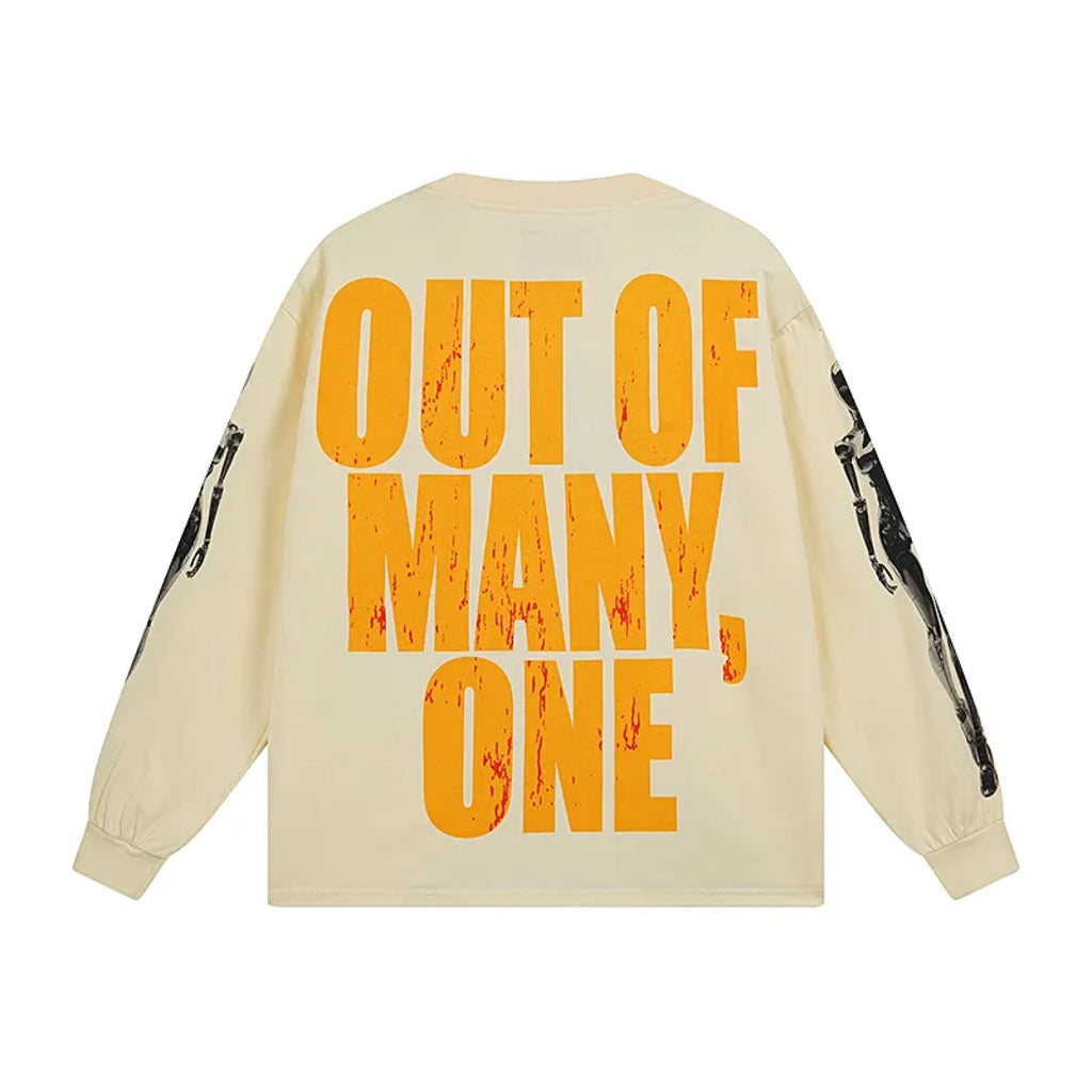 Godspeed Robot Skulls Long Sleeve T-shirt apricot