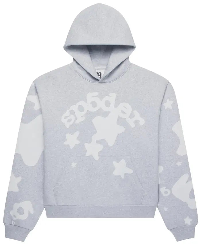 Sp5der Aop Beluga Pullover Hoodie 'Grey'