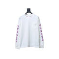 Chrome Hearts Purple Neck Logo Long Sleeve T-Shirt Whit