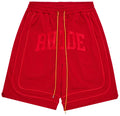 Rhude Baggy Mesh Collegiate Logo Shorts 'Red'