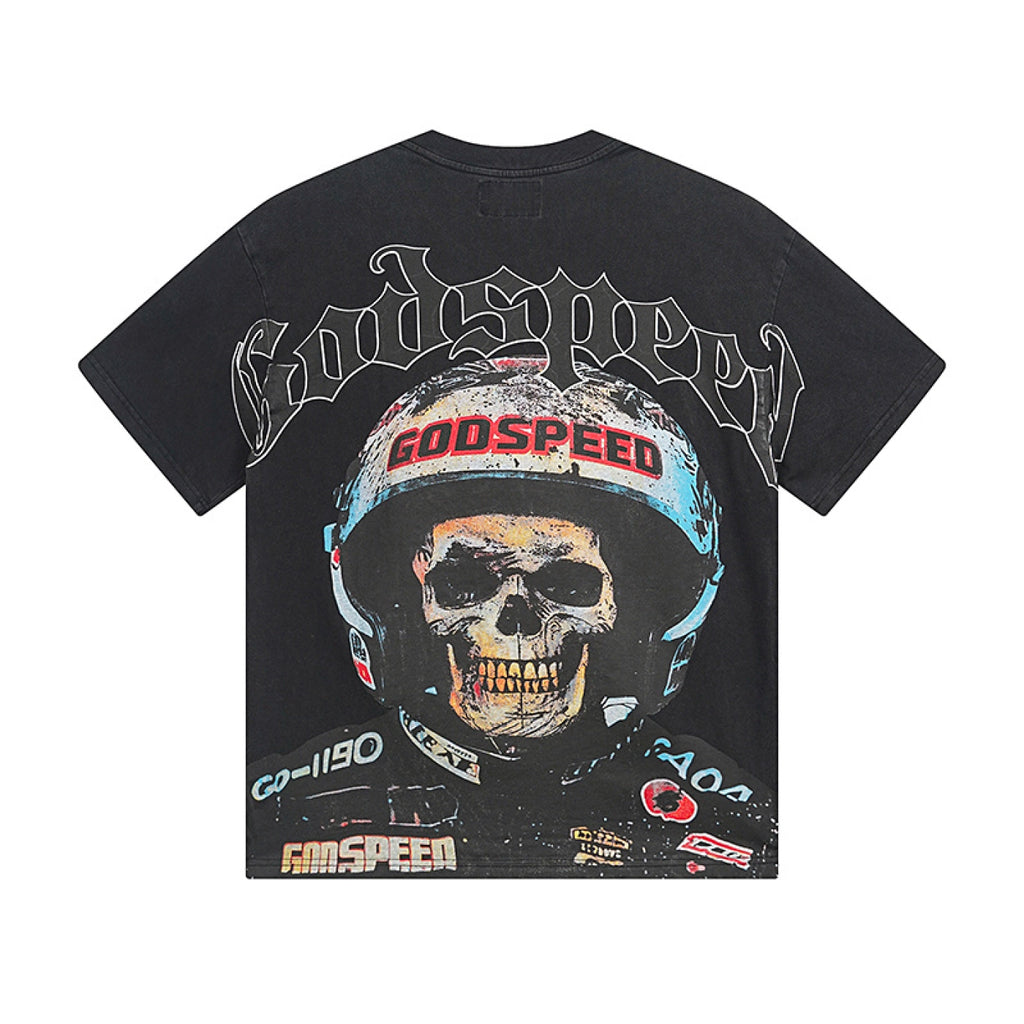 Godspeed T-shirt  skeletons racing