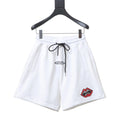 Chrome Hearts  Red Tongue Patch Embroidered Shorts white