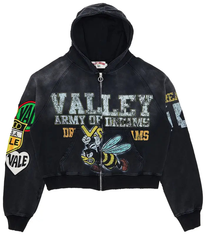 Vale Forever Army Zip Up Black'
