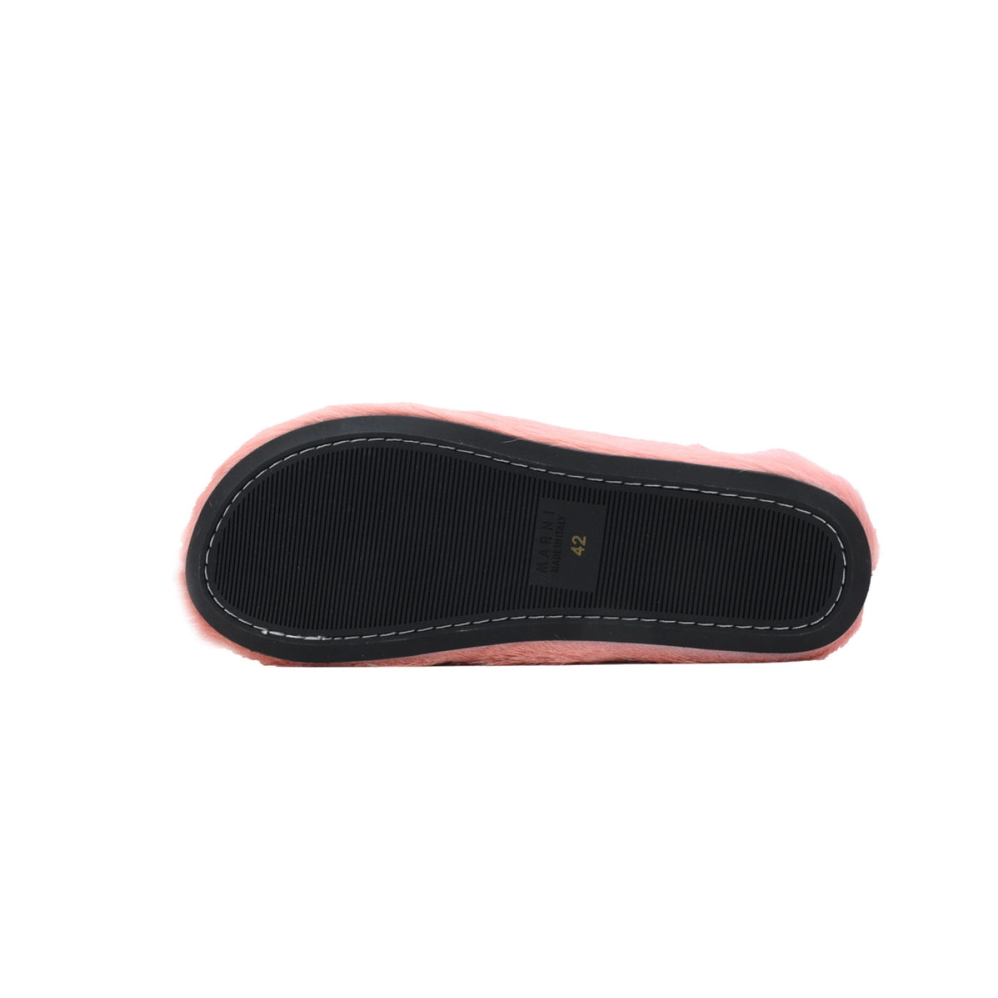 Marni Long-hair Calfskin Fussbett Sabot Pink