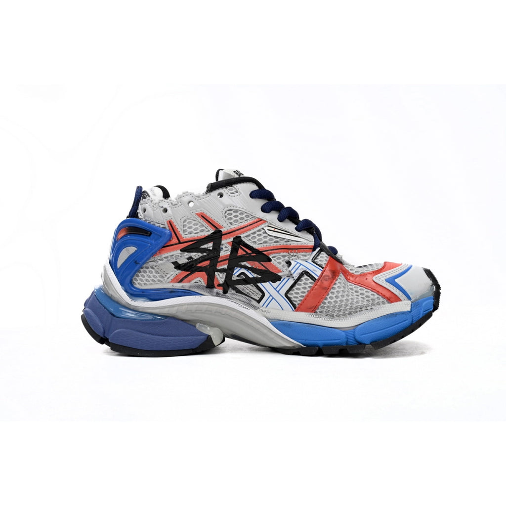 Balenciaga Runner White And Blue Printing