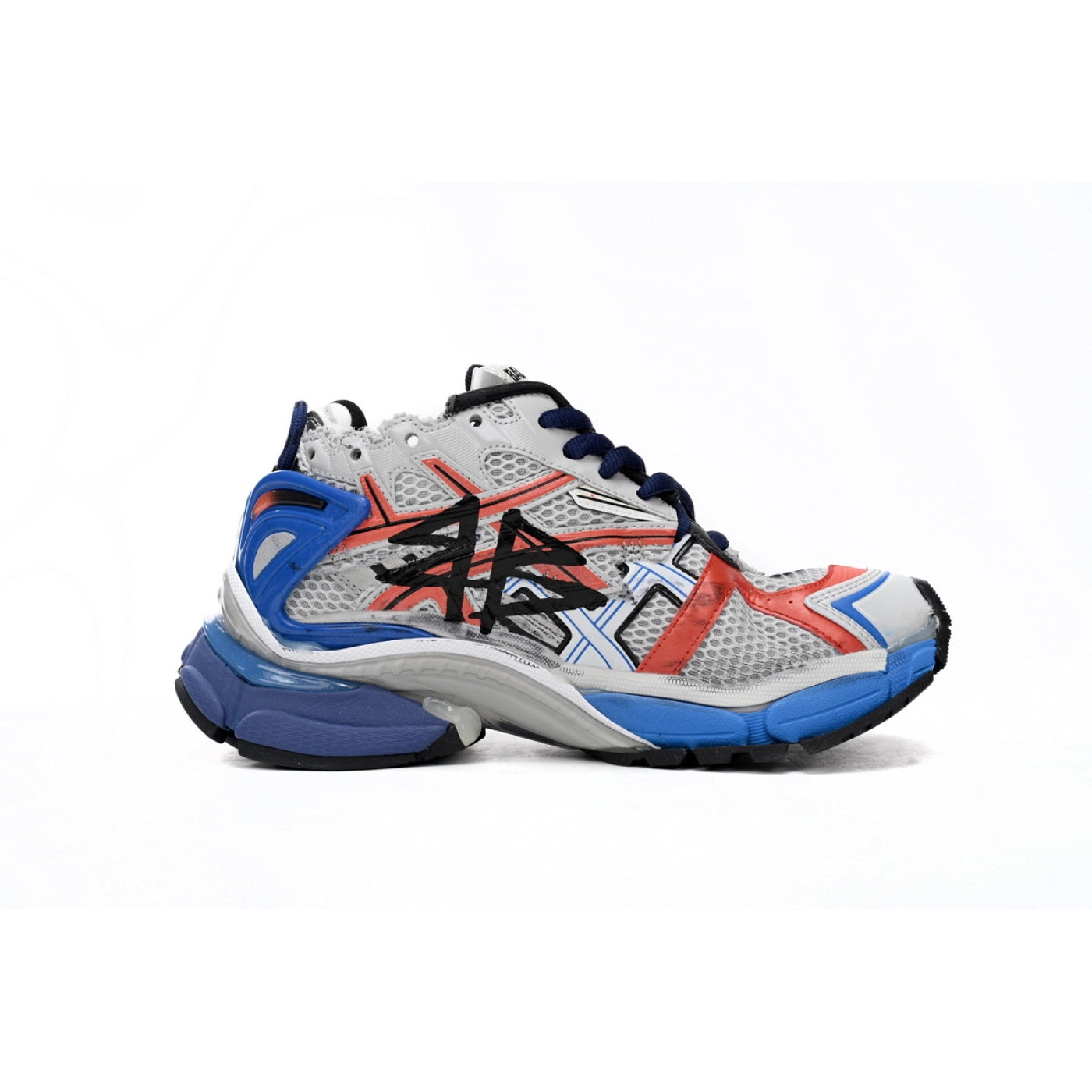 Balenciaga Runner White And Blue Printing