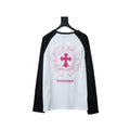 Chrome Hearts Black and White Patchwork Pink Embroidered Horse Hooves t-shirt