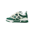 Louis Vuitton Leather lace up Fashionable Board Shoes White Green