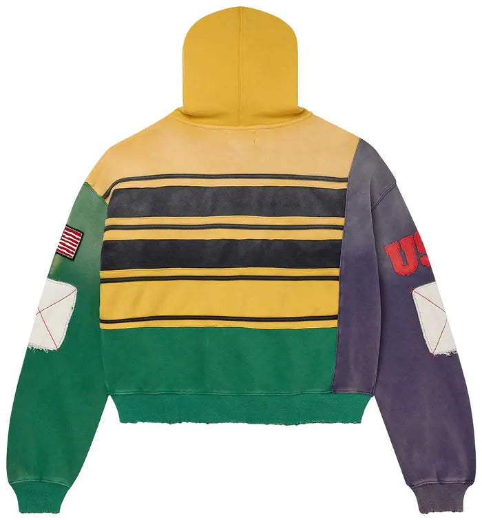 Vale Forever Collage Zip Up 'Mardi Gras' hoodie