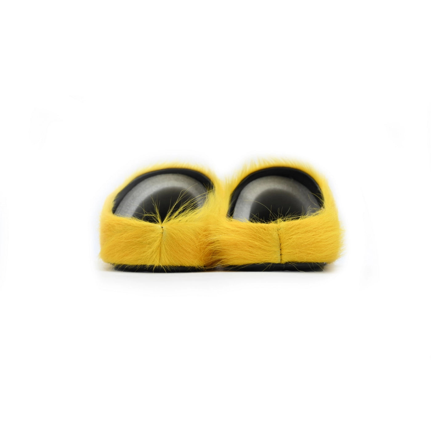 Marni Long-hair Calfskin Fussbett Sabot Yellow