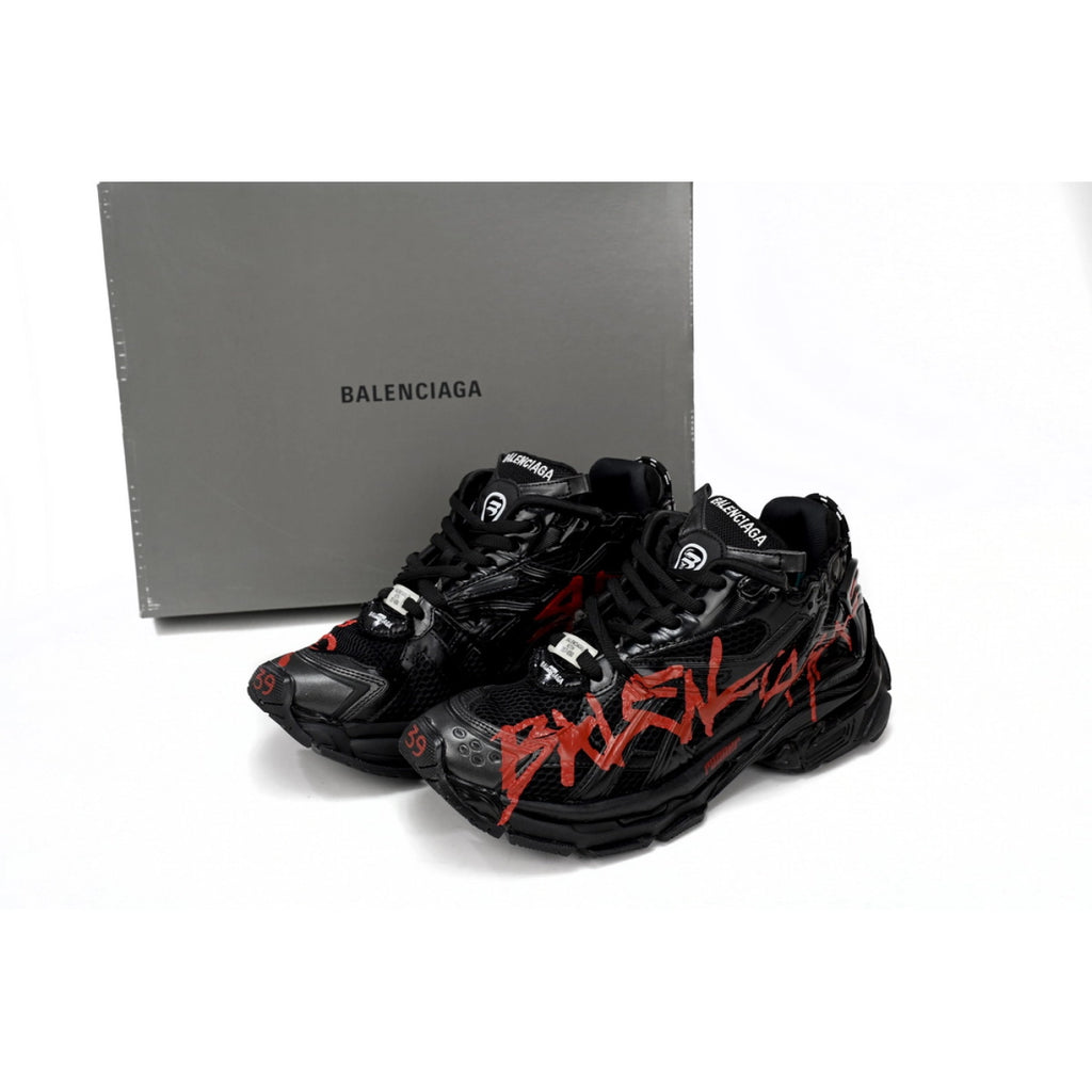 Balenciaga Runner Black And Red Characters