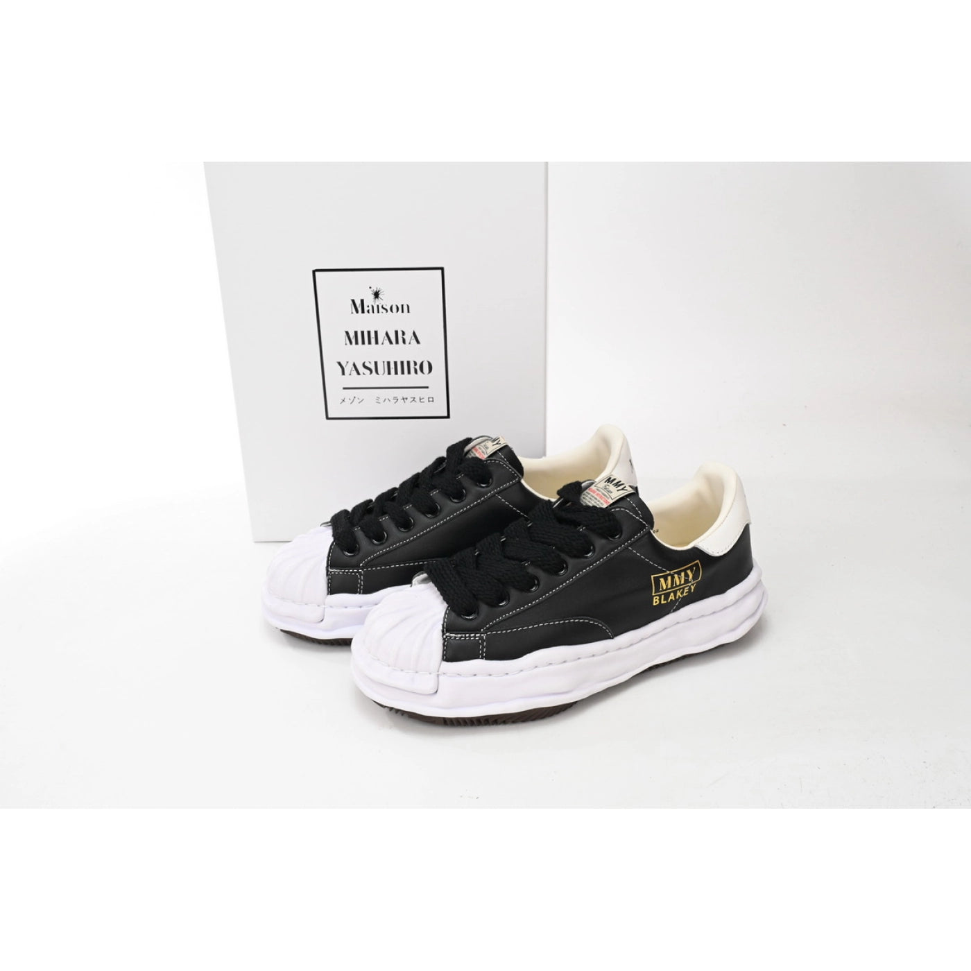 Mihara Yasuhiro White And Black And White Gold sneakers