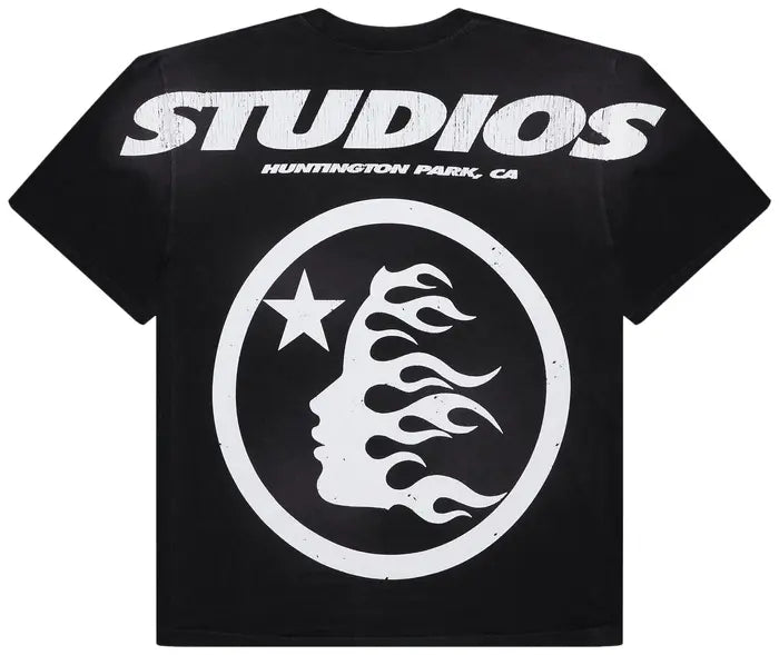 Hellstar Studios Cartoon Logo Glitter Logo T-Shirt 'Black'