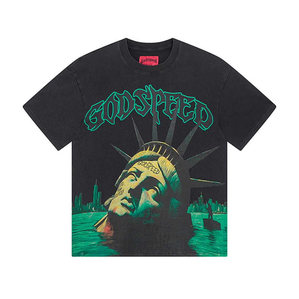 Godspeed T-shirt  green and black
