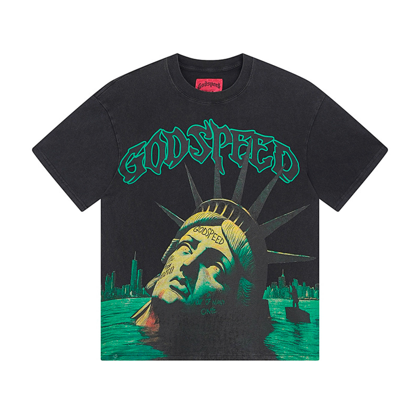 Godspeed T-shirt  green and black