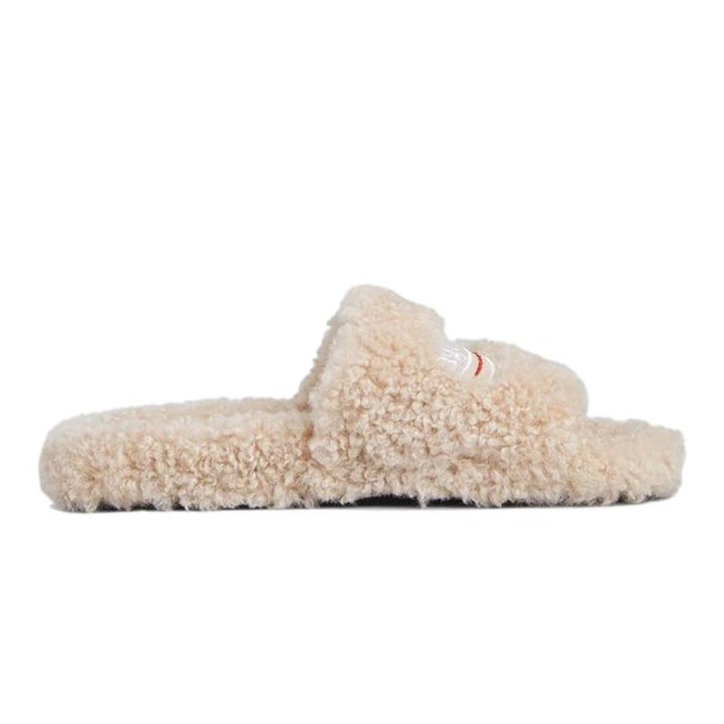 Balenciaga Furry Slide Beige
