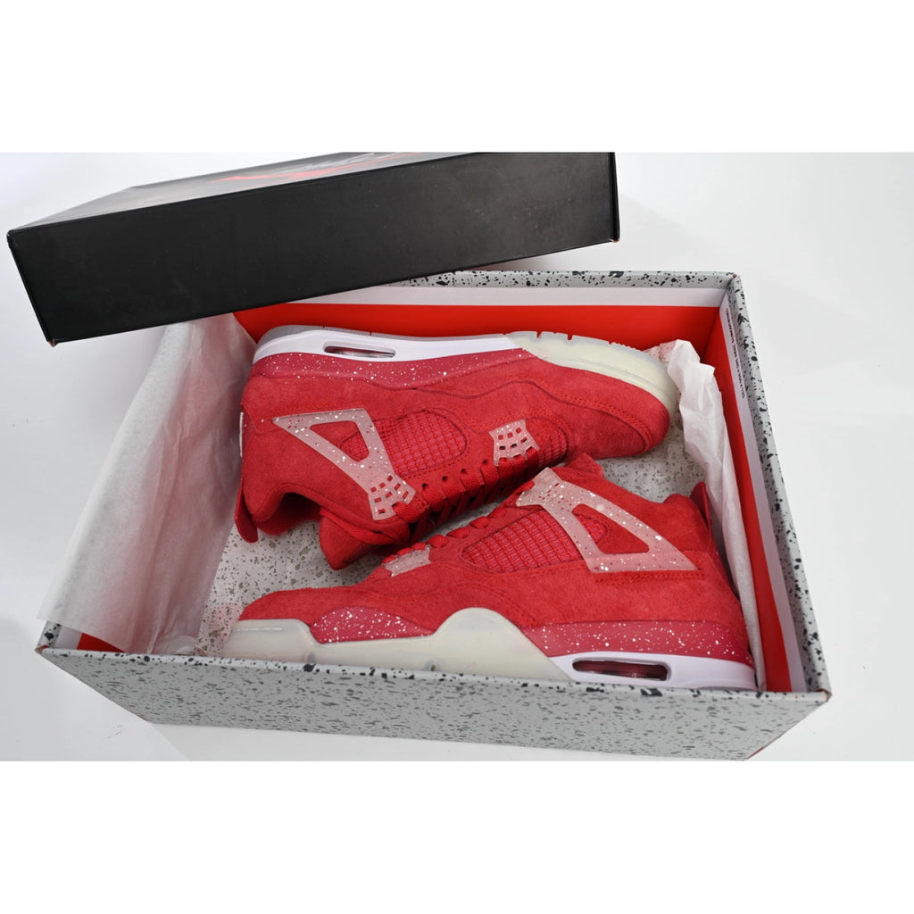 Air Jordan 4 Retro Wine red ink splashing