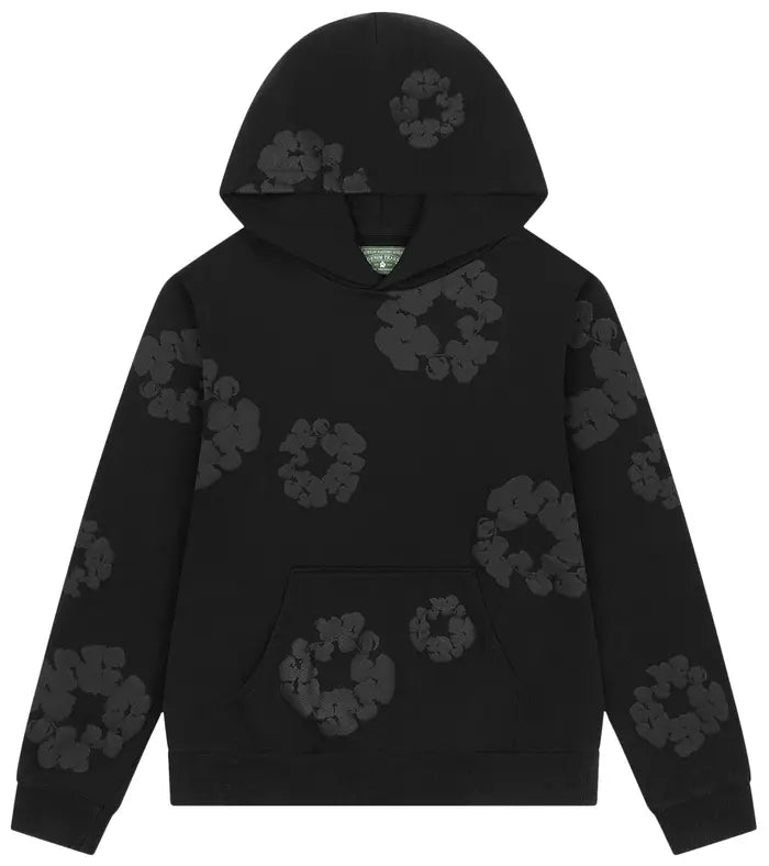 Denim Tears Mono Wreath Hoodie 'Black' hoodie