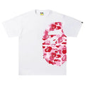 BAPE ABC Camo Side Big Ape Head Tee 'White Pink'
