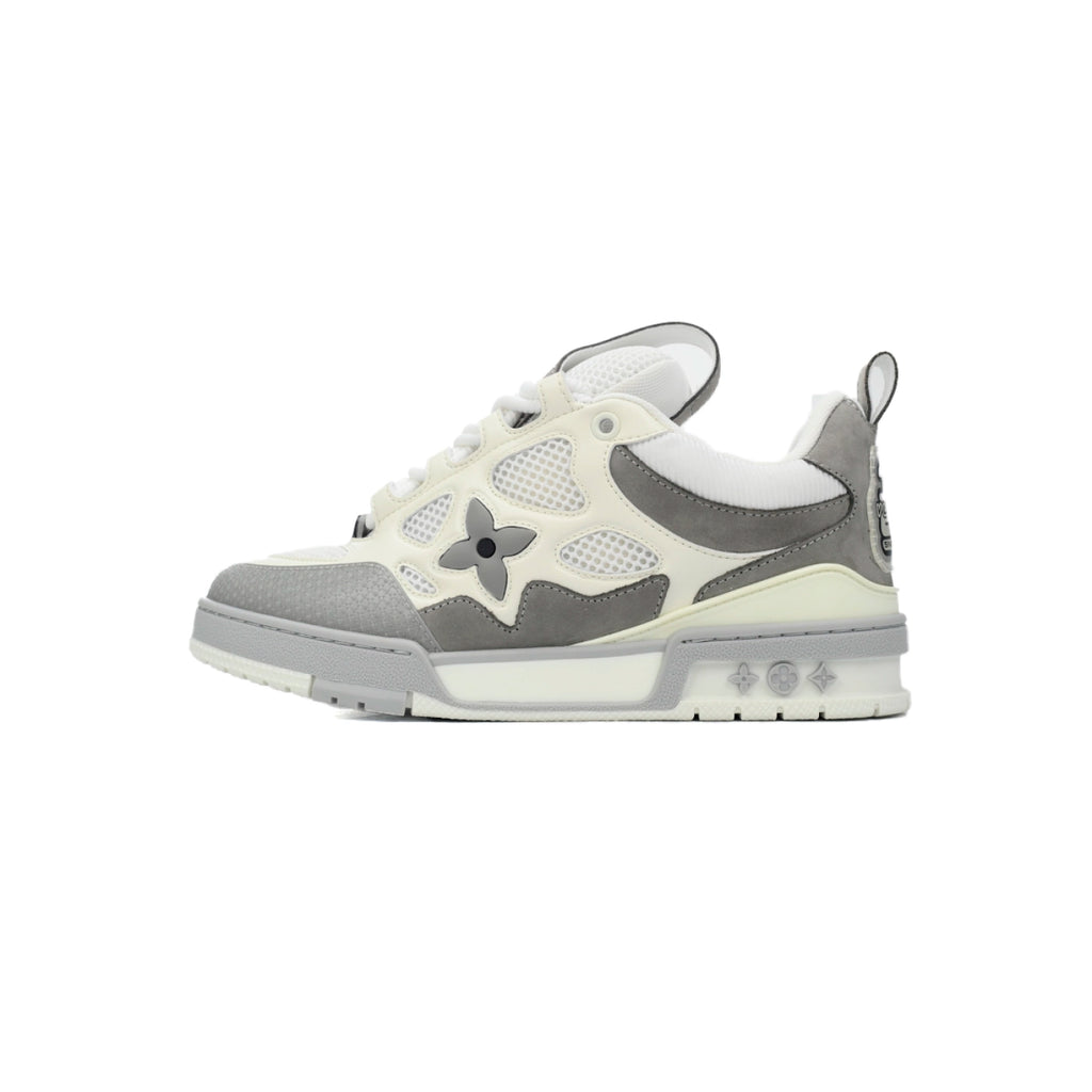 Louis Vuitton Leather lace up Fashionable Board Shoes White