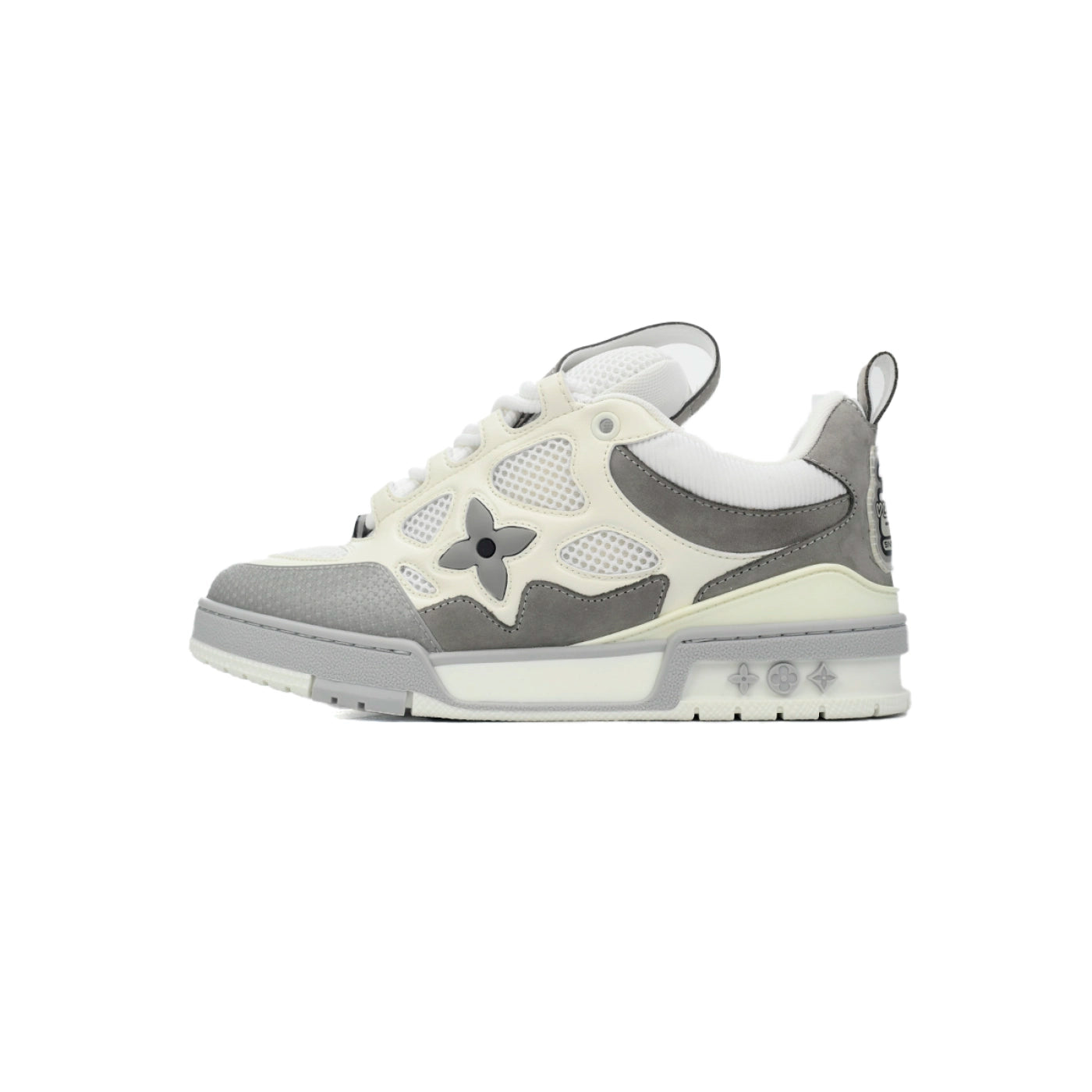 Louis Vuitton Leather lace up Fashionable Board Shoes White