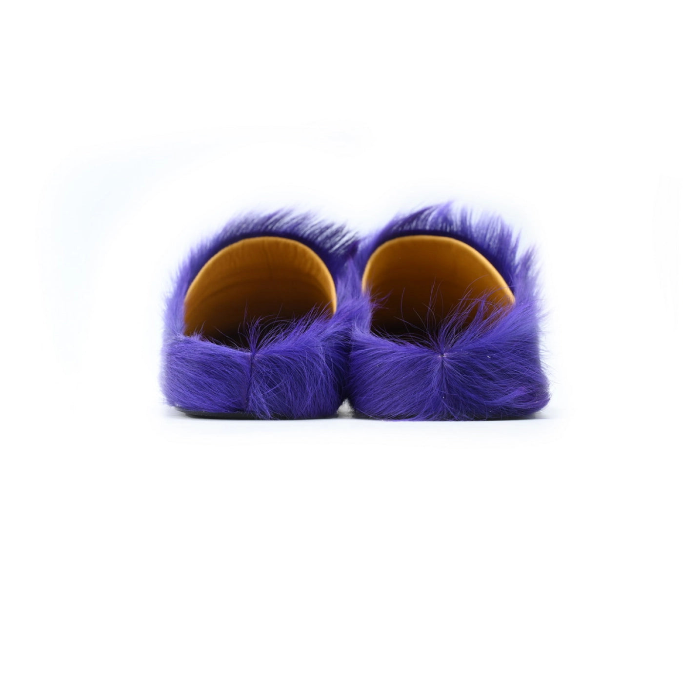 Marni Long-hair Calfskin Fussbett Sabot Purple