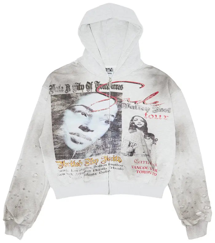 Vale Forever Valley Fest Zip Up Hoodie 'Grey'