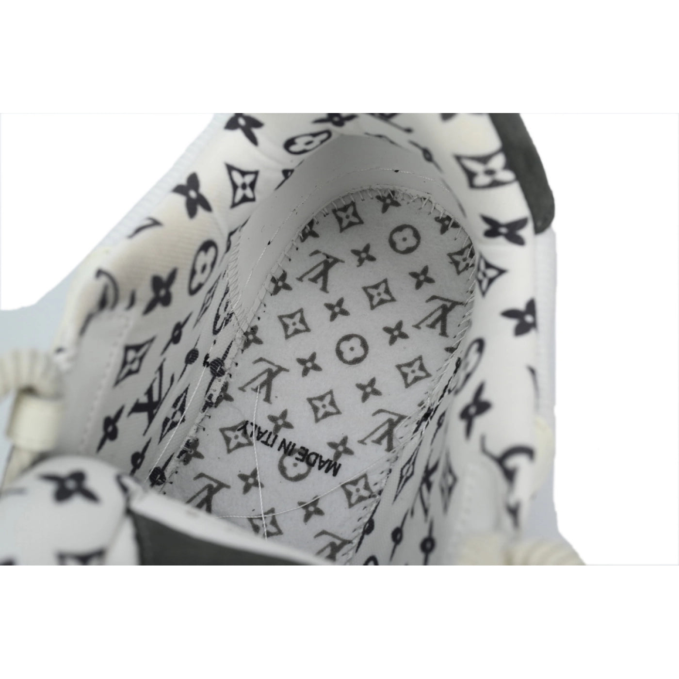 Louis Vuitton Leather lace up Fashionable Board Shoes Black Gray