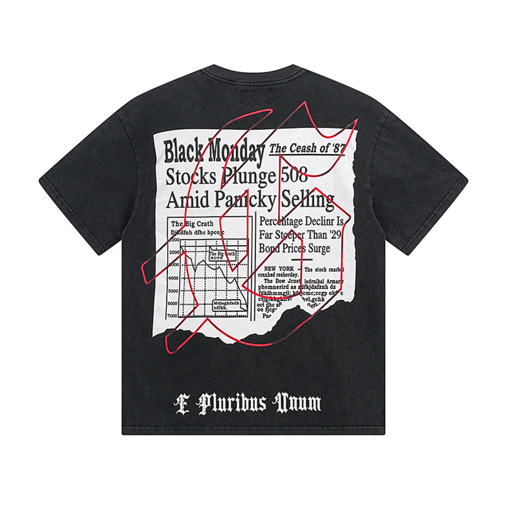 Godspeed T-shirt black news paper