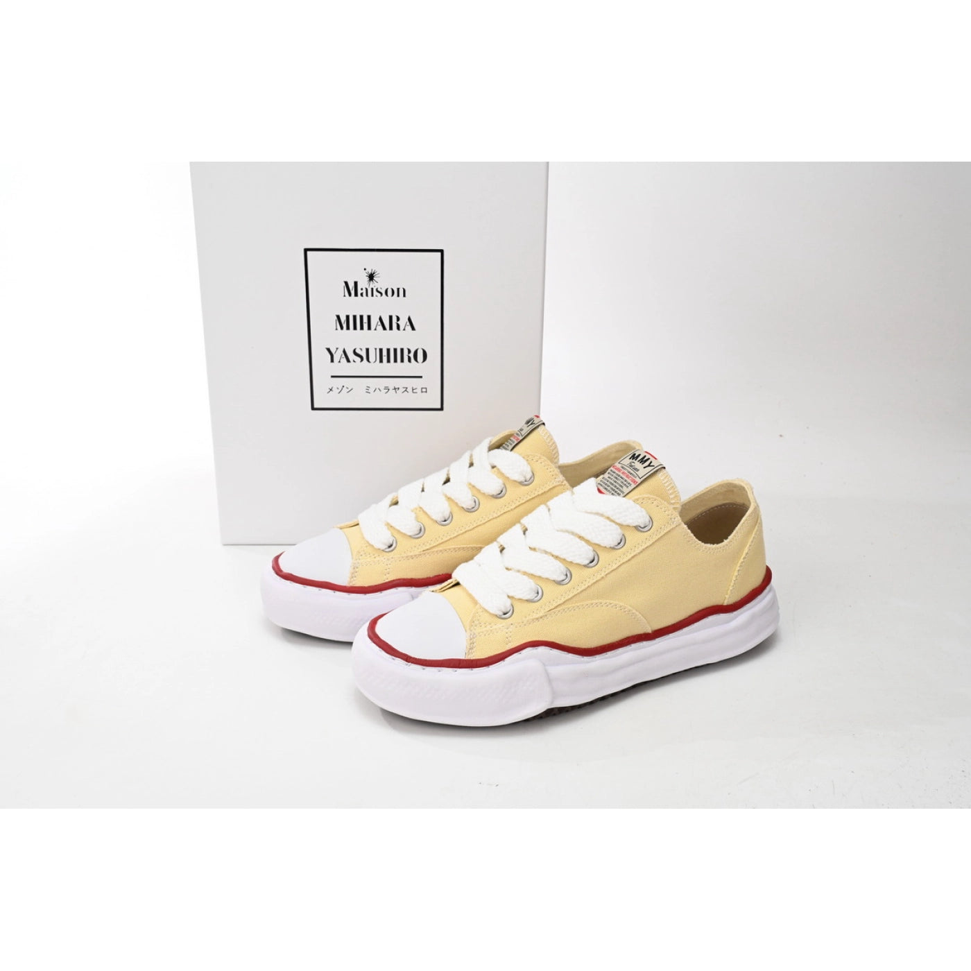 Mihara Yasuhiro Yellow, White, And Red sneakers