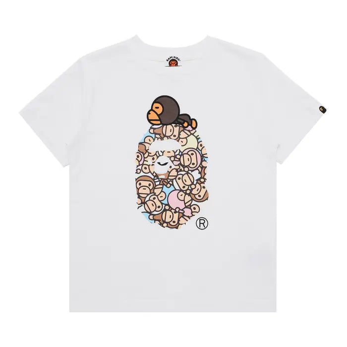 BAPE All Baby Milo Multi Milo On Big Ape Tee 'White'