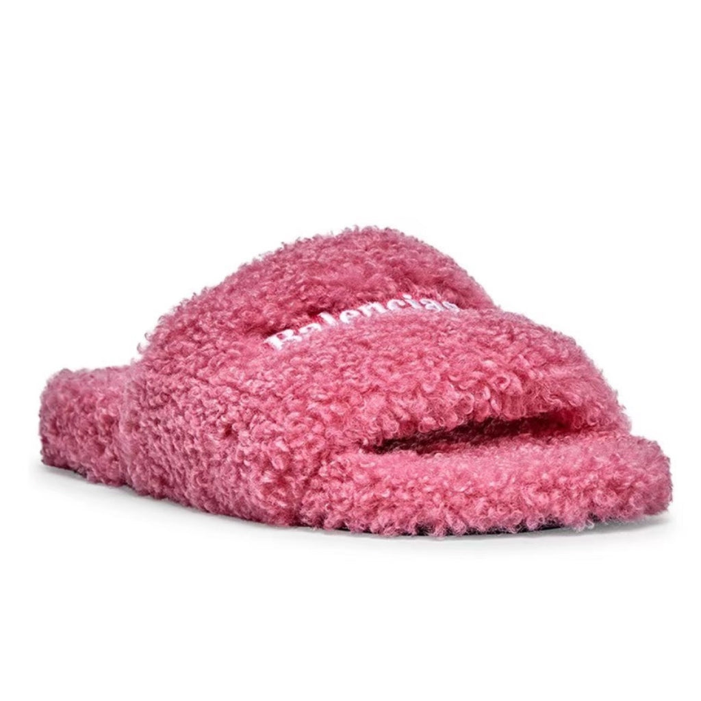 Balenciaga Furry Slide Pink