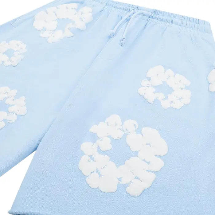 Denim Tears The Cotton Wreath Sweat Shorts 'Powder Blue'