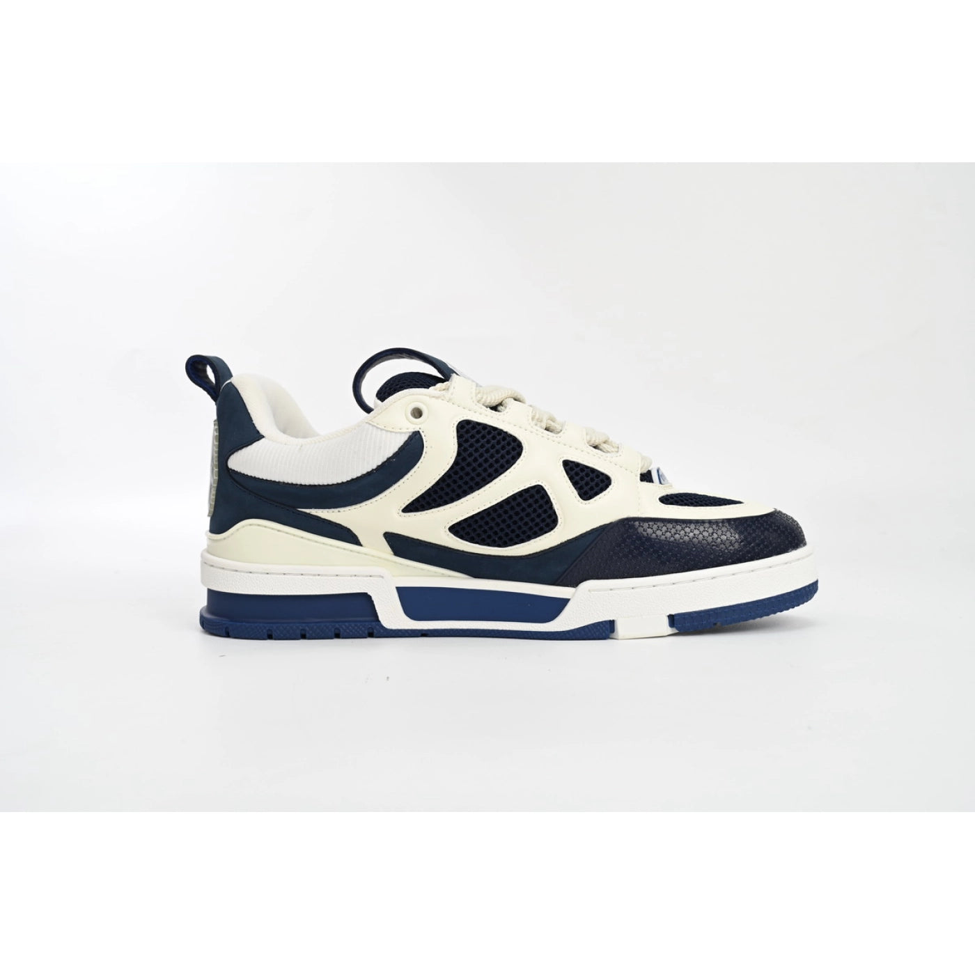 Louis Vuitton Leather lace up Fashionable Board Shoes Blue