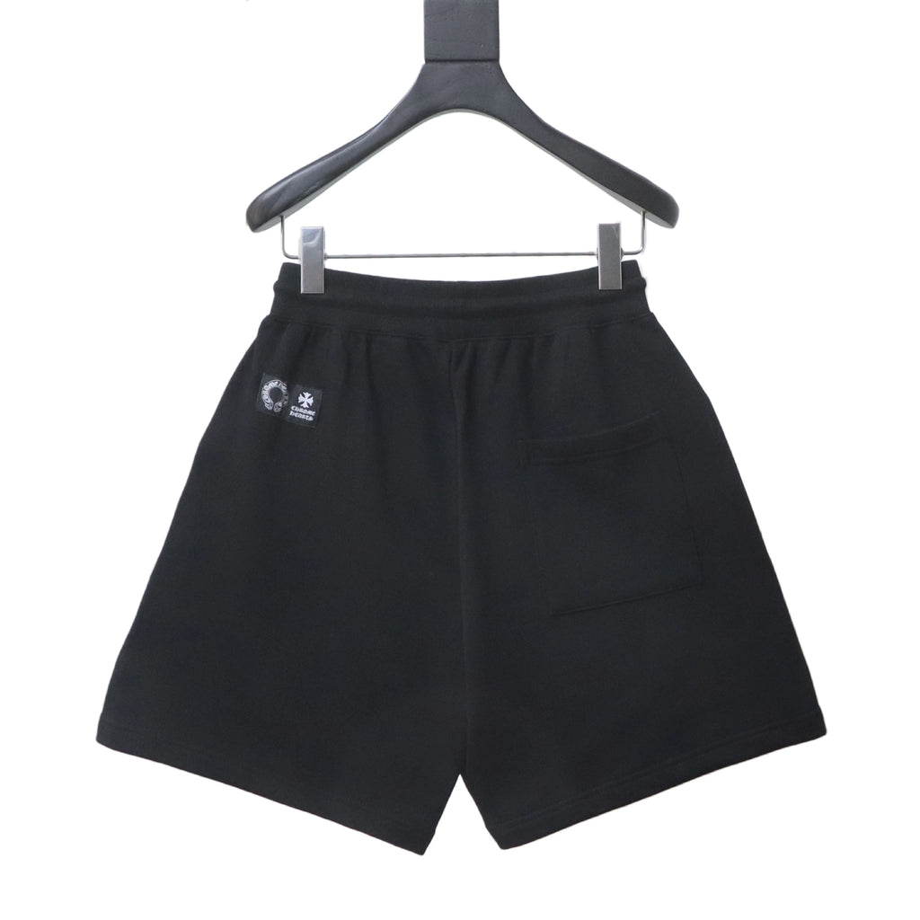 Chrome Hearts Red Tongue Patch Embroidered Shorts black