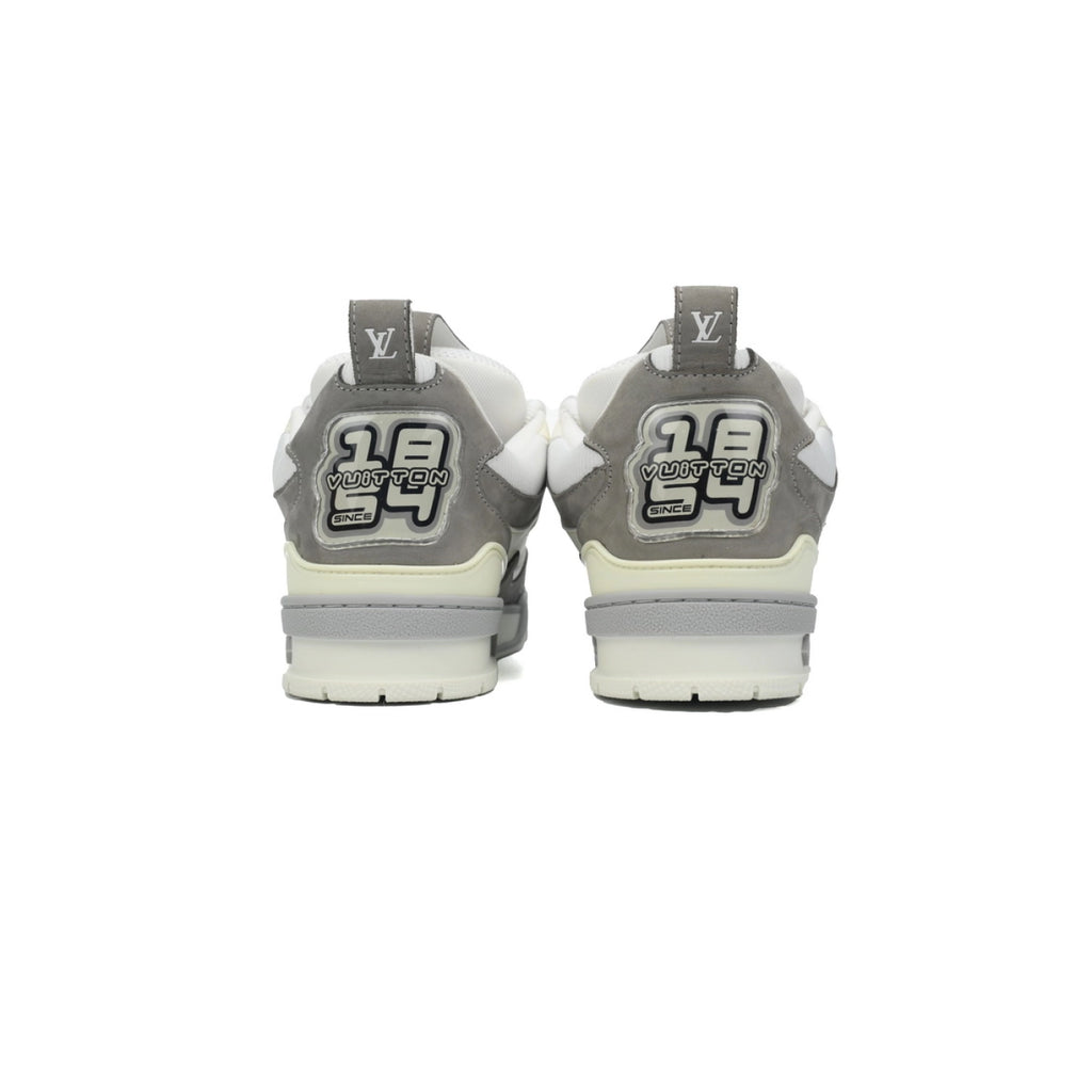 Louis Vuitton Leather lace up Fashionable Board Shoes White