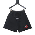 Chrome Hearts Red Tongue Patch Embroidered Shorts black