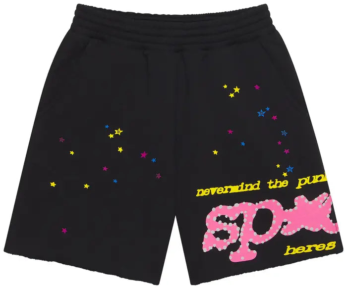 Sp5der Punk V2 Sweatshort 'Black'