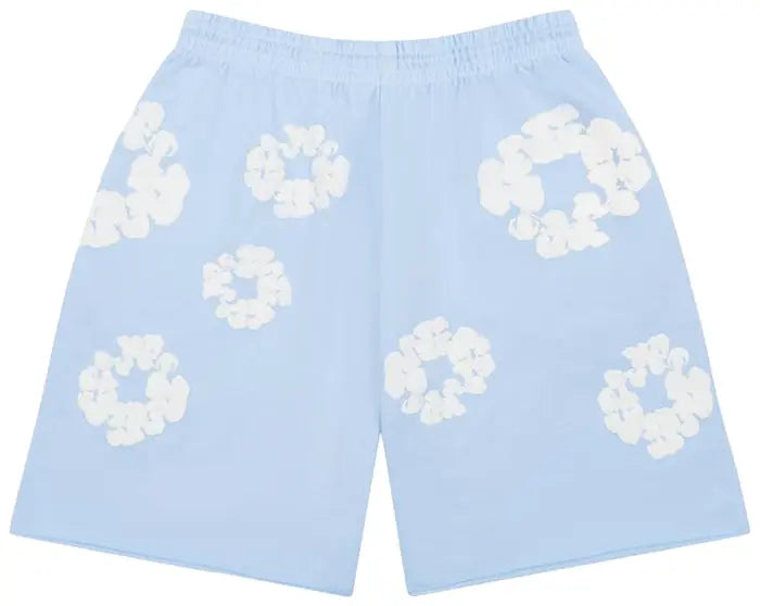 Denim Tears The Cotton Wreath Sweat Shorts 'Powder Blue'