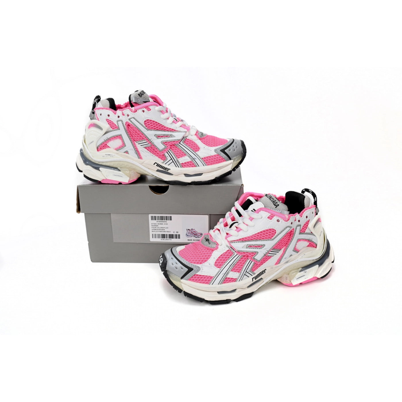 Balenciaga Runner White Red Powder