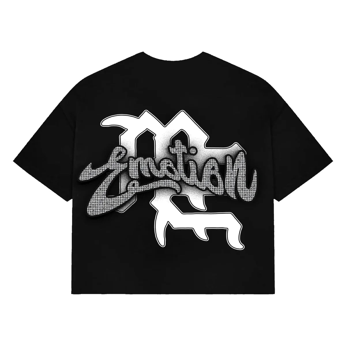Black “Rhinestone” Cropped T-shirt