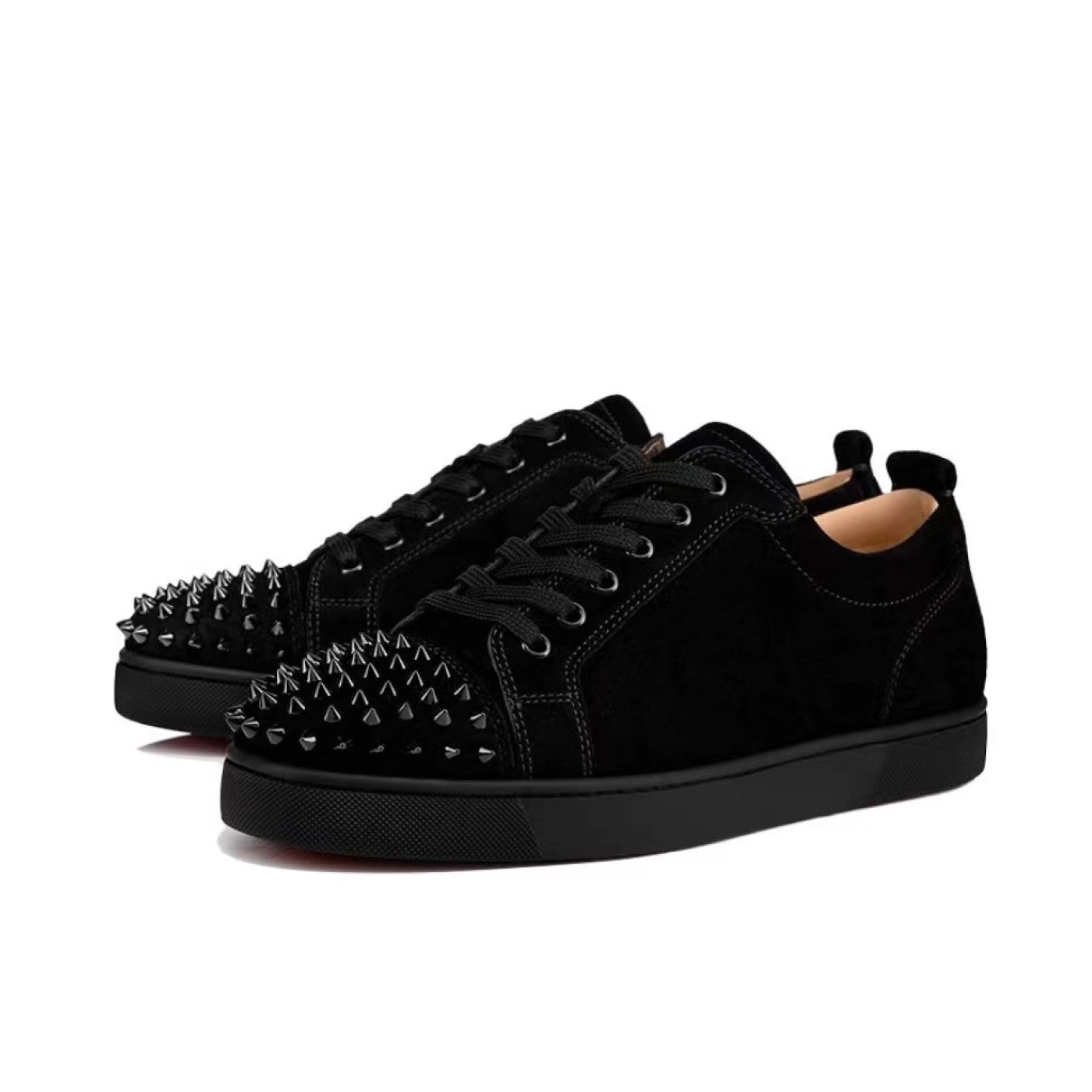 Christian Louboutin Louis Junior Spikes Flat Black
