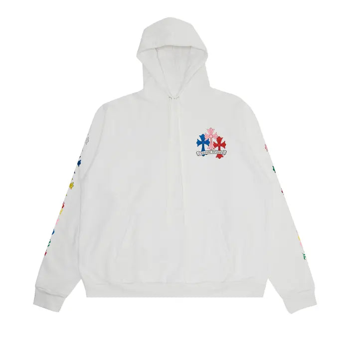Chrome Hearts Cross Hoodie 'White/Multicolor'