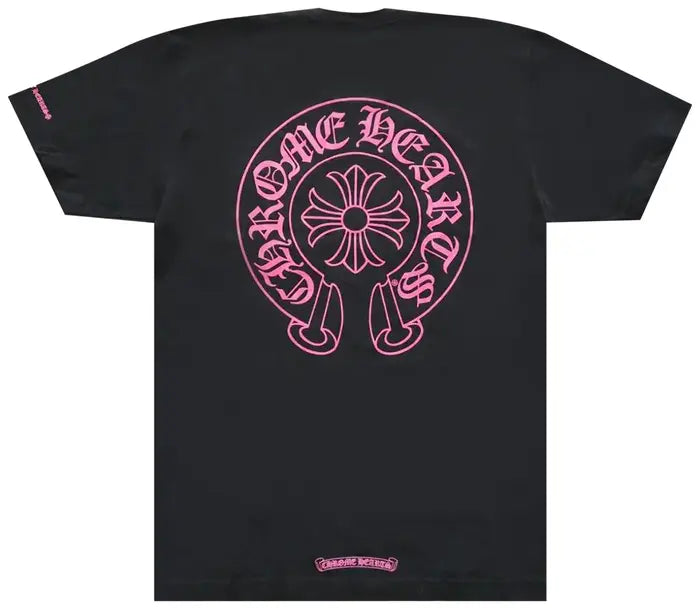 Chrome Hearts Horseshoe Print T-Shirt 'Black/Pink'