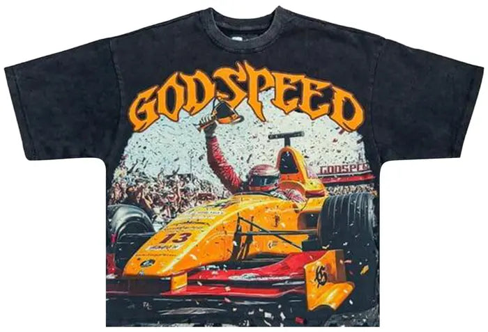 Godspeed F1 Finishline T-Shirt 'Black Wash'