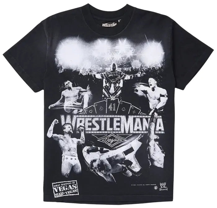Hellstar x WWE Wrestlemania T-Shirt 'Black'